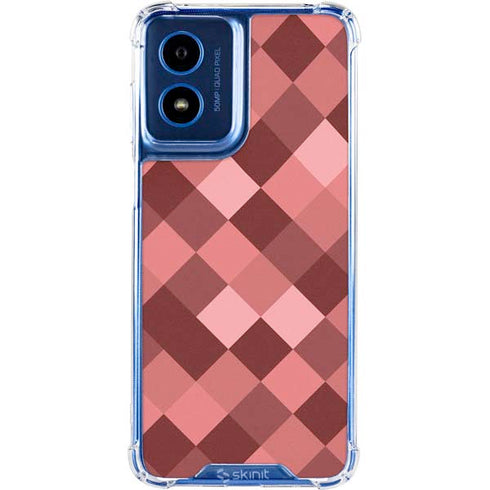 Autumn Red Geometric Moto G 5G (2024) Clear Case